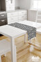 Gray Tree Branches Pattern Printed Suede Runner Tablecloth - 2