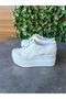 Ivory Color Bridal Shoes Wedge Heel Wedding Dress Shoes 8cm height Platform Extreme Comfortable - 5