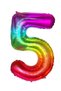 Rainbow Colored Age Number Foil Balloon - 3