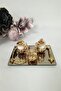 Groom's Coffee Cup Set with Turkish Delight Holder Cup Sets Gold Metallic Yellow Gold Yellow Cups - 2