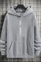 Men's Vertical Printed Oversize Hooded Sweatshirt