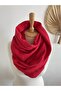 Red Cotton Shawl Soft Natural Fabric - 2