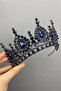 Navy Blue Ahu Model Bridal Henna Crown for the Most Beautiful Brides – Crown, Crystal Stone, Stylish Model, Bridal Crown – - 5