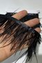 Black Ostrich Feather to Decorative Ribbon Design Products 100 cm – Decorative Ribbon, Stylish Design – Dek - 3