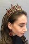 Wedding Material Ahu Model Burgundy Bridal Henna Crown and Earrings – Wedding & Henna & Wedding, Stylish Design – Mag - 3