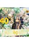 40th birthday decoration, 40 years old green gold balloons decoration set - 7