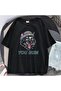 You Bum Cat Printed Black Unisex Oversize T-shirt - 2