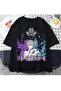 Black Color Death Note Printed Wide Cut Unisex Anime T-shirt - 3