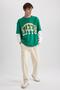 Regular Fit Sweatpants Elastic Waist Fleto Pocket Straight Leg A3359Ax23Au - 2