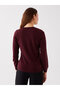Long Sleeve Crew Neck Patterned Women's Knitwear Cardigan - 5