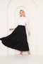 Black Seasonal Layered Comfortable Skirt, Cotton Long Skirt, Casual Size Skirt, Casual Skirt, Hijab Skirt - 3