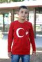 Long Sleeve Cotton Unisex Children's T-Shirt with Ataturk Print and Turkish Flag - 2