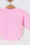 Unisex Baby Kids Crew Neck Extra Flexible Pink Knitwear Sweater - 3