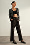 Black Premium Straight/Straight Cut Woven Fabric Pants Twoaw24Pl00090 - 2