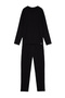 Black Regular Fit Waffle Textured Knitted Pajama Set Tmnaw24Pt00004 - 8