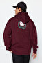 Brown Oversize/Wide Cut Mystic Printed Fleece Inside/Warm Sweatshirt Tmnaw24Sw00150 - 3