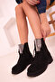 Black Suede Women's Boots & Booties 18375 - 3