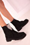Black Suede Women's Boots & Booties 18375 - 4