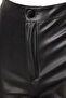 Siyah Suni Deri Wide Leg Cep Detaylı Örme Pantolon TWOAW24PL00103 - 9