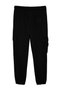 Siyah Oversize/Geniş Kesim Kargo Cepli Jogger Bol Eşofman Altı TMNAW24EA00016 - 7