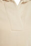 Taş Kalın İçi Polarlı Kapüşonlu Rahat Kesim Crop Örme Sweatshirt TWOAW24SW00065 - 7