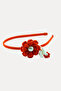 Floral Hair Crown with Hanging Pearls - 2