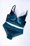 Velvet Cross String Padded Bra Set