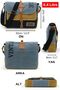 4046 Antiochia Shoulder Postman School Briefcase Lemon Mould Mustard Water Resistant Waxed Canvas Laptop Bag - 3