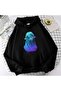 Blue Unisex Hoodie Sweatshirt with Doorway Superior Sleeves - 2