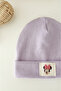 Lilac Beret with Rib Label - 3