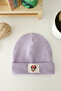 Lilac Beret with Rib Label - 2