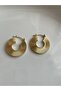 Steel Fan Design Hoop Earrings - 2