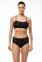 Women's Black 3 Pack Cotton Elastane Lace High Waist Slip Panties 150 - 2