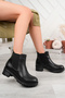 Leather Women's Daily Boots Bootie - 3
