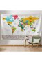 Turkish Country Flag Educational Capital Detailed Atlas World Map Wall Cover-carpet 3834 - 6