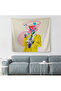 Comic Hero Swallows Her Coffee Pop Art Canvas Wall Cloth-Carpet-5066