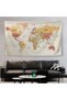 Turkish Educational Country And Capital Ocean Detailed Atlas World Map Wall Cover-carpet 3837
