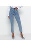 Julia 90's Women's Blue Snow Wash High Waist Lycra Mom Jeans Jeans