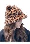 Women's Cute Bear Ear Plush Bucket Hat - 4