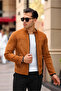 Men's Black Slim Fit Suede Jacket