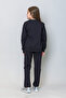 Girl's Stone Detailed Stylish Tracksuit Set (2 pieces) - 4