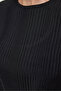 Ribbed Long Sleeve Open Back Buckle Detailed Blouse - 4
