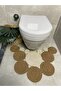 Sakura Jute, Straw, Doormat, Bathroom Mat, Toilet Seat Mat, Toilet Seat Mat, Double Sided - 4