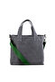 M Bag Women's Gray Waxed Canvas Antique Bag Green Shoulder Strap Tote Bag Handbag - 6