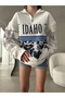 IDAHO PRINTED ZIPPERED SWEATSHIRT - 2
