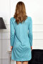 Vienetta SS23804207 Women's / Dressing Gown Long Sleeve / Turquoise - 4