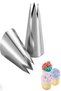 Stainless Steel Cream Piping Bag Tip (Whipping Bag Tip, Cap) 1 Piece + 4 Whipping Bags - 2