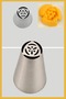 Stainless Steel Cream Piping Bag Tip (Whipping Bag Tip, Cap) 1 Piece + 4 Whipping Bags