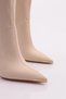Women's Heeled Boots Beige Stretch 32353568 - 4