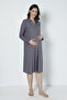 Smoked Cotton Fittil Knitted Fabric Maternity and Maternity Long Sleeve Nightgown - 3